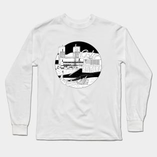 Norway Oslo landscape lineart illustration Long Sleeve T-Shirt